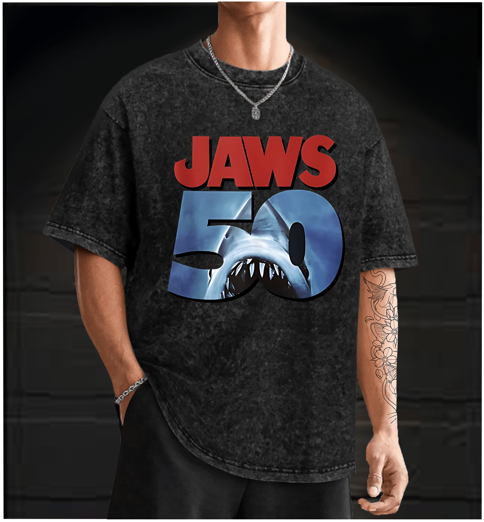 50 Years of Sharky Shenanigans Vintage Washed 100% Cotton T-Shirt - TheDrunkShark