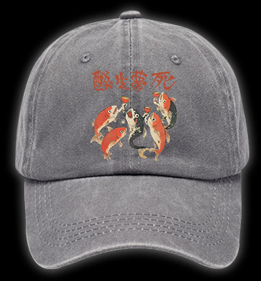 Fish's Carefree Vibe Vintage Washed 100% Cotton Baseball Hat