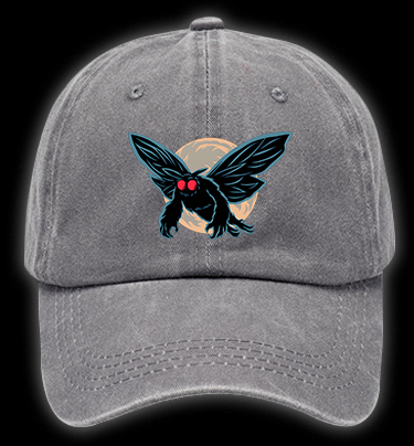 Mysterious Moth Fun Vintage Washed 100% Cotton Baseball Hat