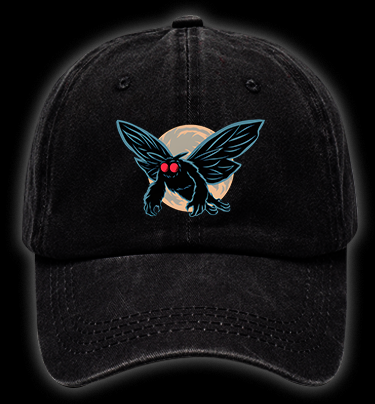 Mysterious Moth Fun Vintage Washed 100% Cotton Baseball Hat