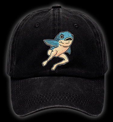 Weird Fish Fun Vintage Washed 100% Cotton Baseball Hat
