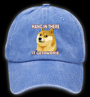 Dog's Gloomy Vib Vintage Washed 100% Cotton Baseball Hat