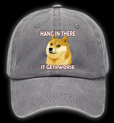 Dog's Gloomy Vib Vintage Washed 100% Cotton Baseball Hat