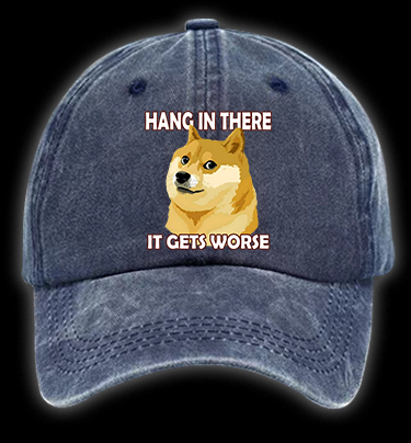 Dog's Gloomy Vib Vintage Washed 100% Cotton Baseball Hat