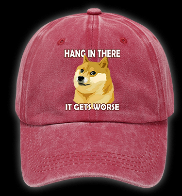 Dog's Gloomy Vib Vintage Washed 100% Cotton Baseball Hat