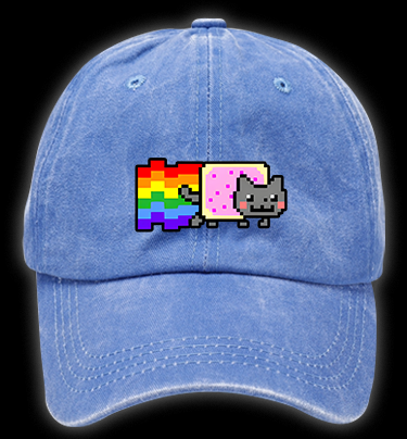 Cat's Crazy Style Vintage Washed 100% Cotton Baseball Hat