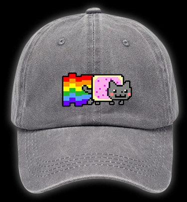 Cat's Crazy Style Vintage Washed 100% Cotton Baseball Hat