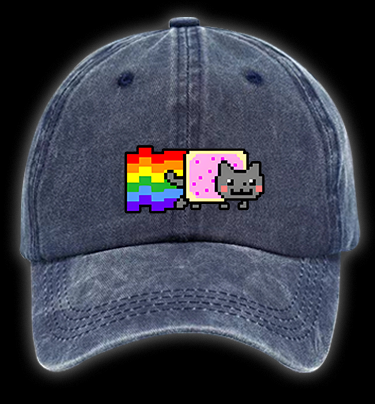 Cat's Crazy Style Vintage Washed 100% Cotton Baseball Hat