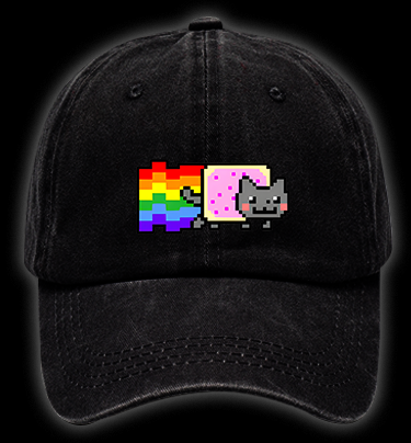 Cat's Crazy Style Vintage Washed 100% Cotton Baseball Hat