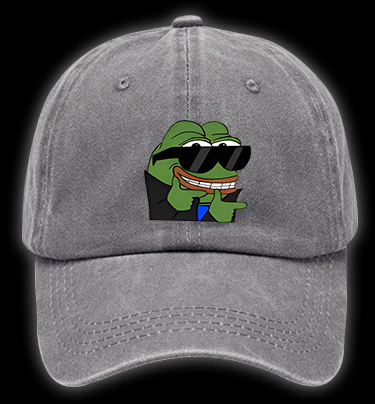 Frog's Meme Fun Vintage Washed 100% Cotton Baseball Hat