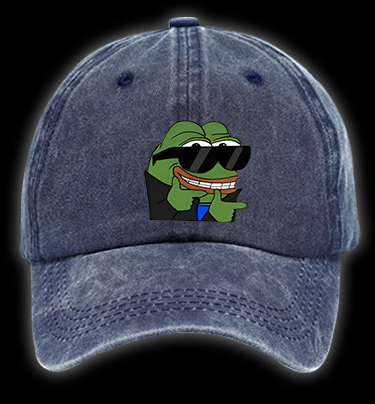 Frog's Meme Fun Vintage Washed 100% Cotton Baseball Hat