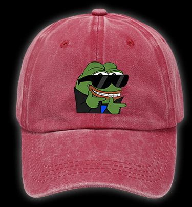 Frog's Meme Fun Vintage Washed 100% Cotton Baseball Hat