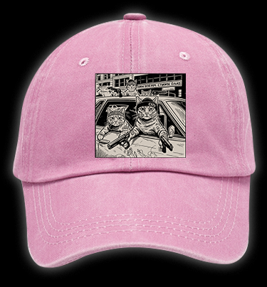 Cats' Business Time Vintage Washed 100% Cotton Baseball Hat