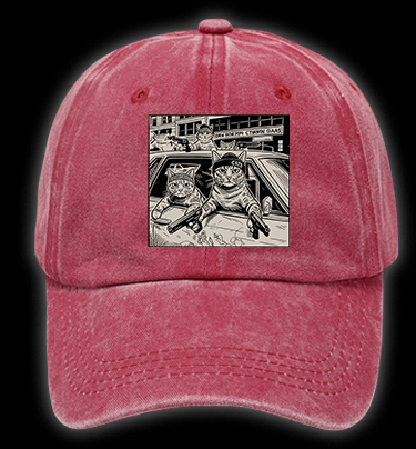 Cats' Business Time Vintage Washed 100% Cotton Baseball Hat