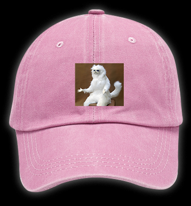 Funny White Monkey Vintage Washed 100% Cotton Baseball Hat