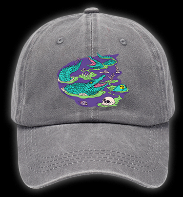 Croc's Disappoint Fun Vintage Washed 100% Cotton Baseball Hat