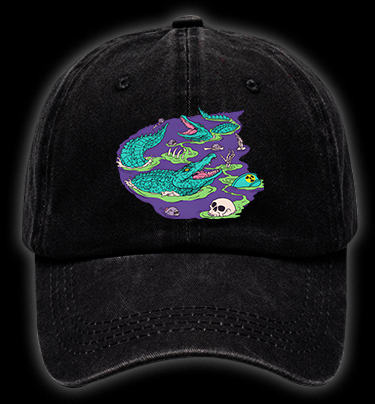 Croc's Disappoint Fun Vintage Washed 100% Cotton Baseball Hat