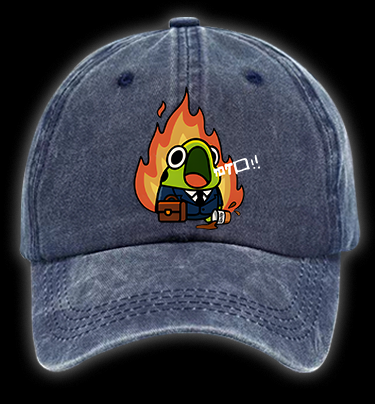 Frog Hates Working Vintage Washed 100% Cotton Baseball Hat