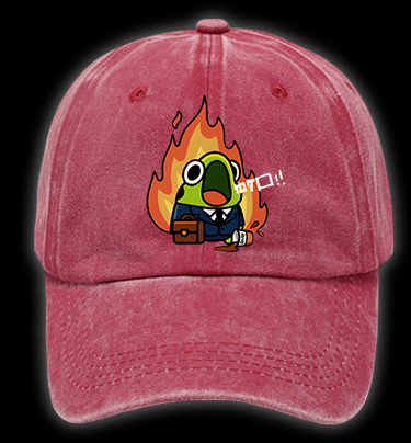 Frog Hates Working Vintage Washed 100% Cotton Baseball Hat