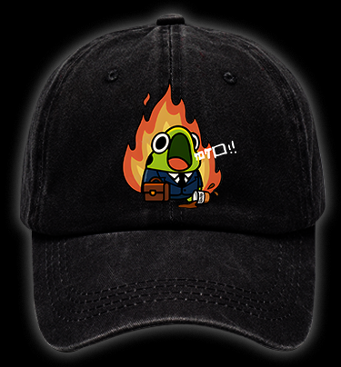 Frog Hates Working Vintage Washed 100% Cotton Baseball Hat