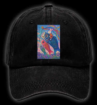 Magic Rabbit Vibe Vintage Washed 100% Cotton Baseball Hat