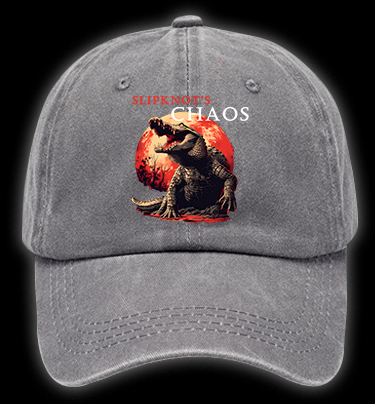 Chaos Croc Fun Vintage Washed 100% Cotton Baseball Hat