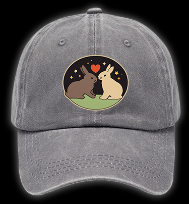 Rabbit's Teacher Wedding Vintage Washed 100% Cotton Baseball Hat