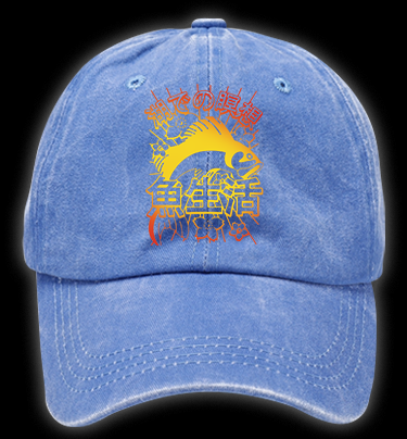 Fish's Deep Sea Style Vintage Washed 100% Cotton Baseball Hat