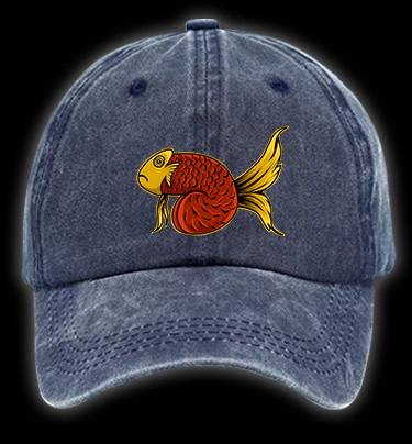 Fish's Funk Style Vintage Washed 100% Cotton Baseball Hat