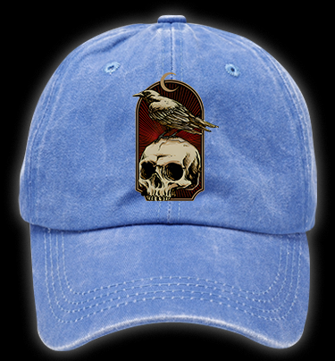Dark Raven Vibe Vintage Washed 100% Cotton Baseball Hat