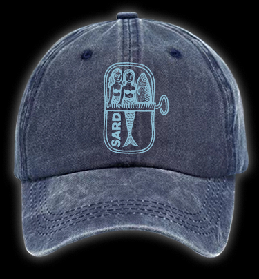 Fishy Mermaid Style Vintage Washed 100% Cotton Baseball Hat