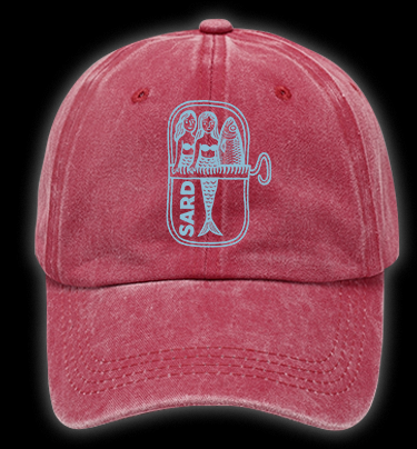 Fishy Mermaid Style Vintage Washed 100% Cotton Baseball Hat