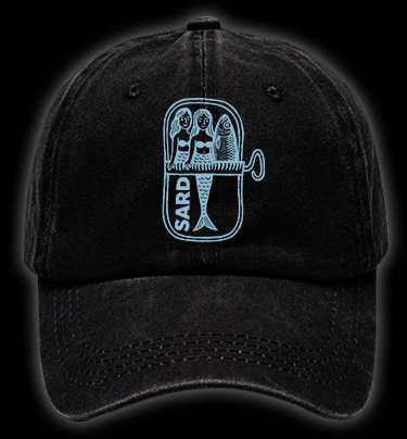 Fishy Mermaid Style Vintage Washed 100% Cotton Baseball Hat