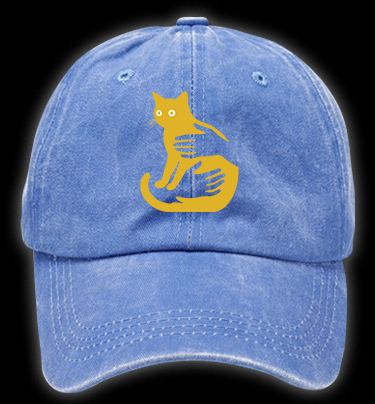 Hug Cat Fun Vintage Washed 100% Cotton Baseball Hat
