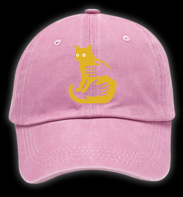 Hug Cat Fun Vintage Washed 100% Cotton Baseball Hat