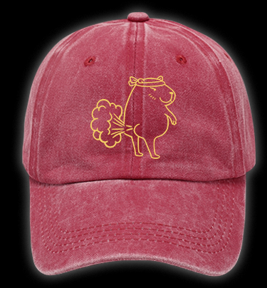 Capybara's Fart Vintage Washed 100% Cotton Baseball Hat