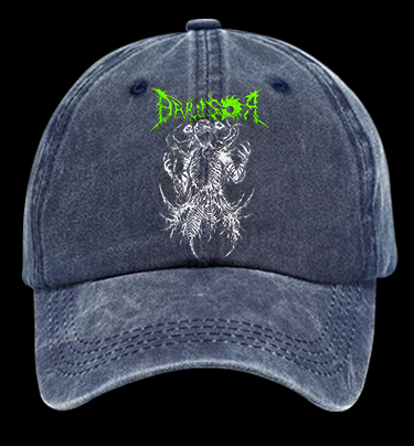 Droussor Cthulhu Death Metal Vintage Washed 100% Cotton Baseball Hat