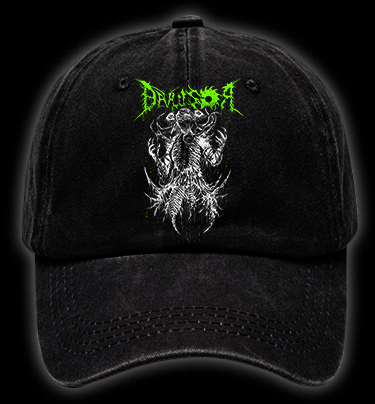 Droussor Cthulhu Death Metal Vintage Washed 100% Cotton Baseball Hat