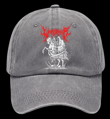 Wormranger Grim Reaper Death Metal Vintage Washed 100% Cotton Baseball Hat
