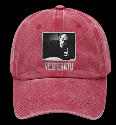 Yesferatu Classic Vampire Vintage Washed 100% Cotton Baseball Hat
