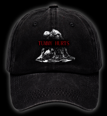 Tummy Hurts Vintage Washed 100% Cotton Baseball Hat