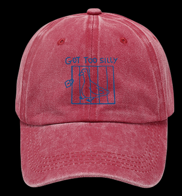 Got Too Silly Caged Pigeon Vintage Washed 100% Cotton Baseball Hat