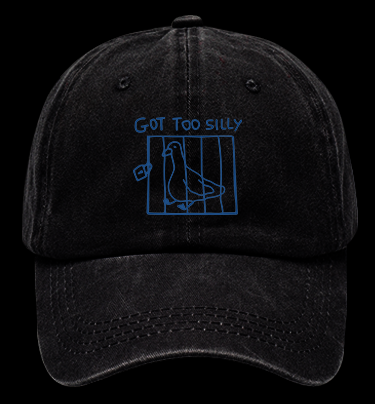Got Too Silly Caged Pigeon Vintage Washed 100% Cotton Baseball Hat