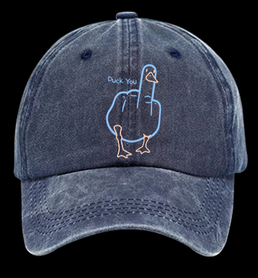 Duck You Vintage Washed 100% Cotton Baseball Hat