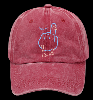 Duck You Vintage Washed 100% Cotton Baseball Hat