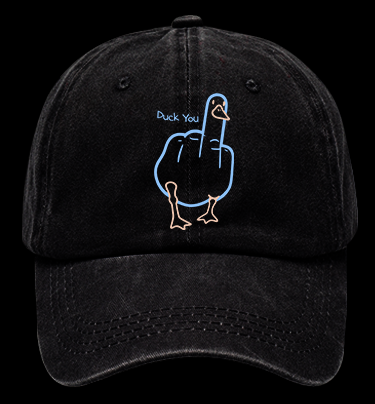 Duck You Vintage Washed 100% Cotton Baseball Hat