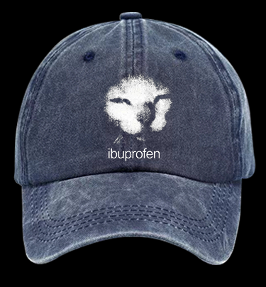 Ibuprofen Cat Vintage Washed 100% Cotton Baseball Hat