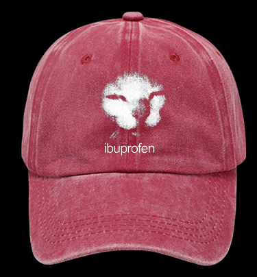 Ibuprofen Cat Vintage Washed 100% Cotton Baseball Hat