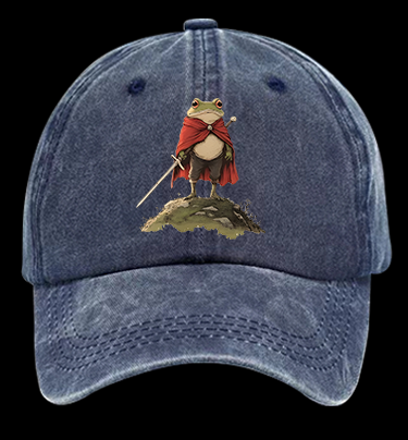 Toas M'Lord Frog Knight Vintage Washed 100% Cotton Baseball Hat