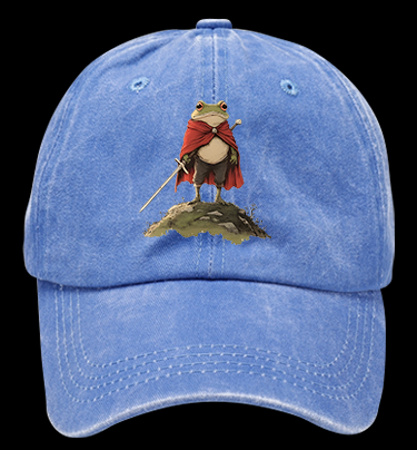 Toas M'Lord Frog Knight Vintage Washed 100% Cotton Baseball Hat